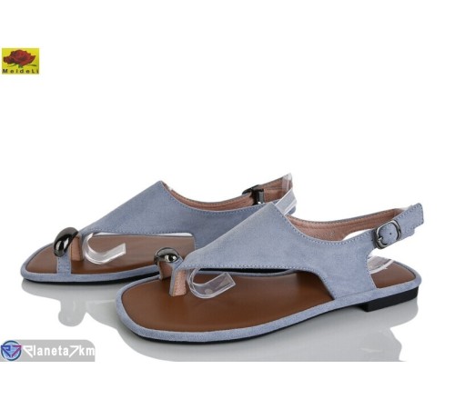Босоніжки жіночі на літо (8 пар р.36-41) блакитний  "Mei De Li"