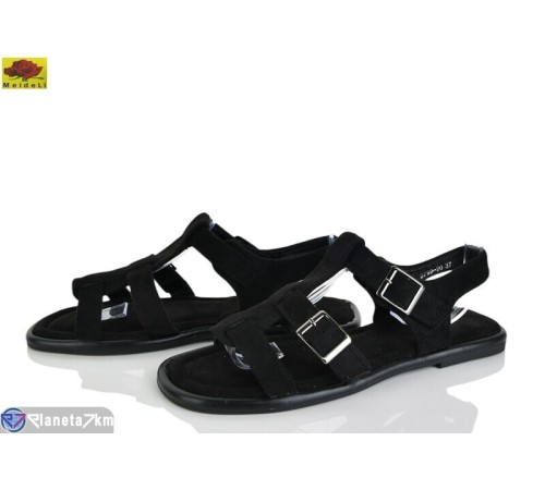 Босоніжки жіночі на літо (8 пар р.36-41) чорний  "Mei De Li"