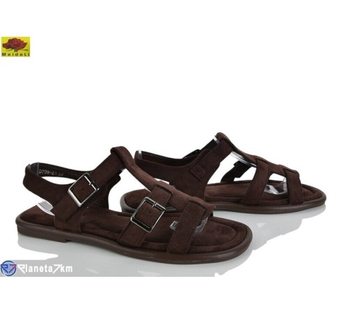 Босоніжки жіночі на літо (8 пар р.36-41) коричневий  "Mei De Li"