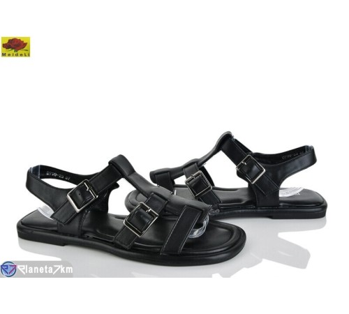 Босоніжки жіночі на літо (8 пар р.36-41) чорний  "Mei De Li"