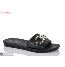 Шлепки жіночі на літо (8 пар р.36-41) чорний  "QQ&Панда"