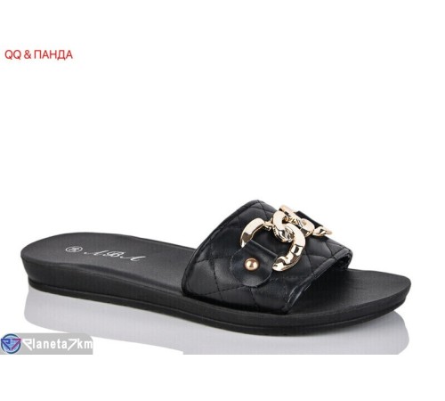 Шлепки жіночі на літо (8 пар р.36-41) чорний  "QQ&Панда"