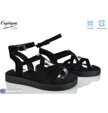 Босоніжки жіночі на літо (8 пар р.36-41) чорний  "Dageni"