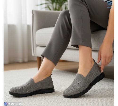 Туфлі жіночі на літо (8 пар р.37-42) сірий  "KULIBABA"