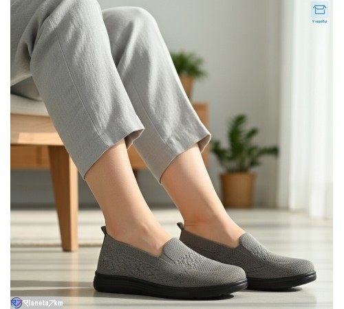 Туфлі жіночі на літо (8 пар р.37-42) сірий  "KULIBABA"