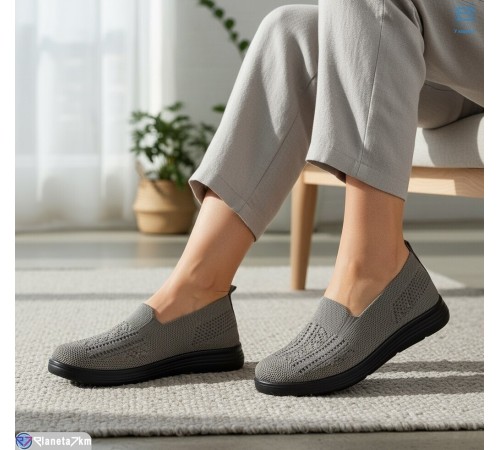 Туфлі жіночі на літо (8 пар р.37-42) сірий  "KULIBABA"