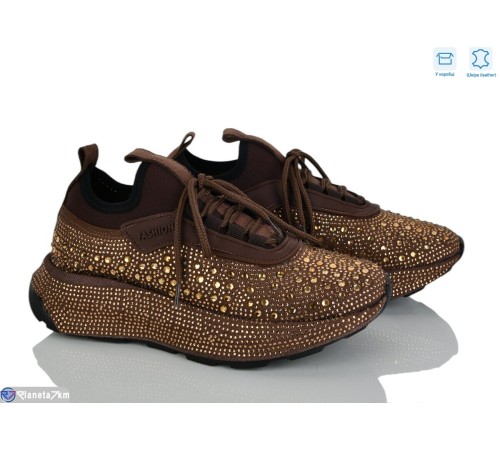 Кросівки жіночі на весну/осінь (8 пар р.36-40) коричневий  "LISA"