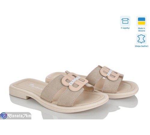 Шлепки жіночі на літо (8 пар р.36-41) бежевий  "FOX"
