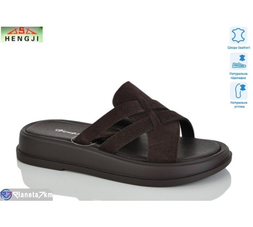 Шлепки жіночі на літо (8 пар р.36-41) коричневий  "HENGJI-ELENA"