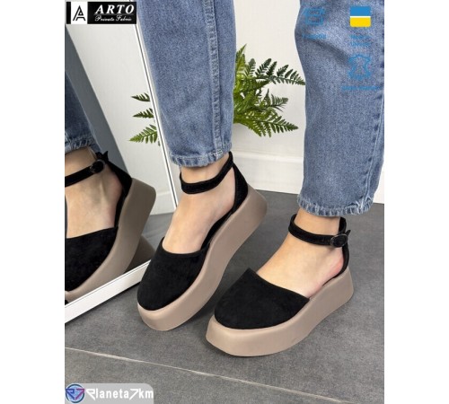 Босоніжки жіночі на літо (8 пар р.36-40) чорний  "ARTO"
