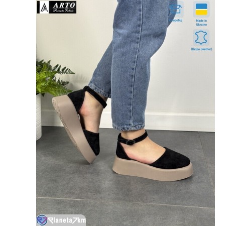 Босоніжки жіночі на літо (8 пар р.36-40) чорний  "ARTO"