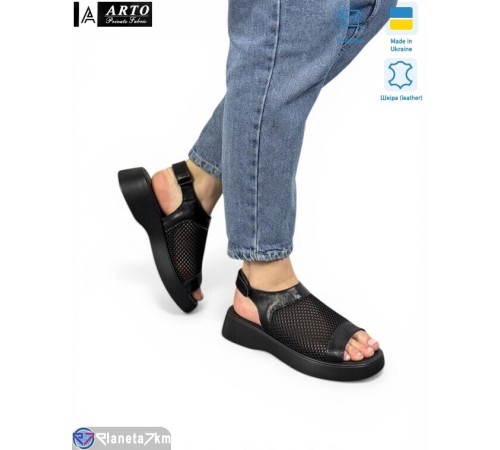 Босоніжки жіночі на літо (8 пар р.36-41) чорний  "ARTO"