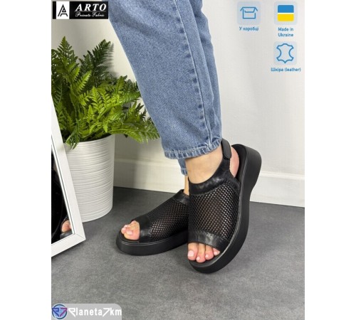Босоніжки жіночі на літо (8 пар р.36-41) чорний  "ARTO"