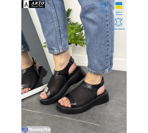 Босоніжки жіночі на літо (8 пар р.36-41) чорний  "ARTO"