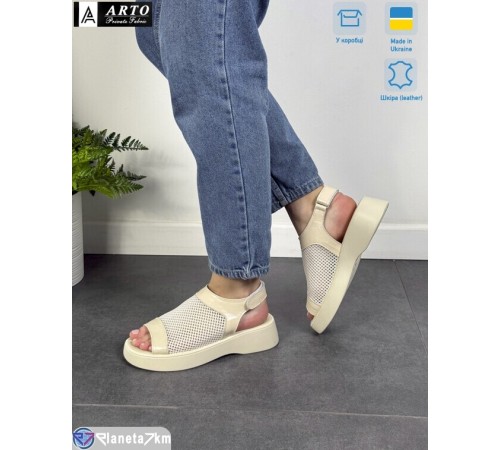 Босоніжки жіночі на літо (8 пар р.36-41) бежевий  "ARTO"