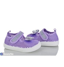 Тапки дитячі на літо (12 пар р.21-26) фіолетовий  "Gama"