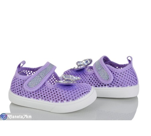 Тапки дитячі на літо (12 пар р.21-26) фіолетовий  "Gama"