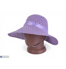 Капелюх жіночий на літо (5 шт. р.сетка 58) фіолетовий  "CAROLLA"