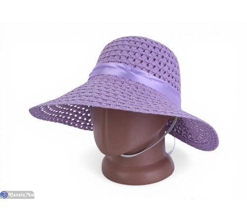 Капелюх жіночий на літо (5 шт. р.сетка 58) фіолетовий  "CAROLLA"