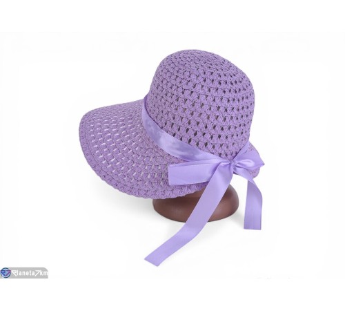 Капелюх жіночий на літо (5 шт. р.сетка 58) фіолетовий  "CAROLLA"