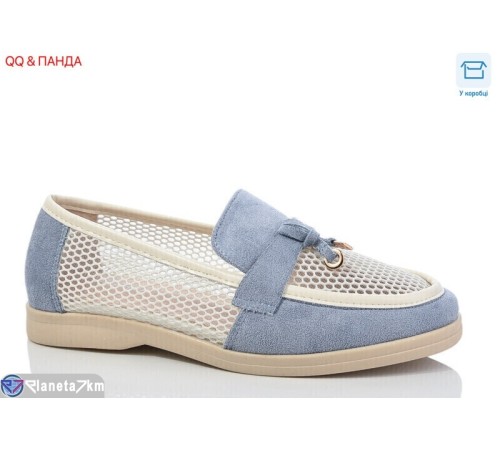 Туфлі жіночі на літо (8 пар р.36-41) блакитний  "QQ&Панда"