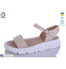 Босоніжки жіночі на літо (8 пар р.36-40) бежевий  "Леопард"