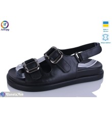 Босоніжки жіночі на літо (8 пар р.36-40) чорний  "Леопард"