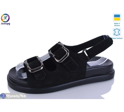 Босоніжки жіночі на літо (8 пар р.36-40) чорний  "Леопард"