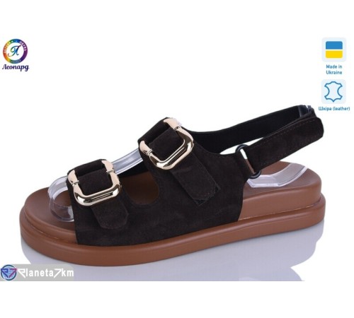 Босоніжки жіночі на літо (8 пар р.36-40) коричневий  "Леопард"