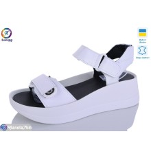 Босоніжки жіночі на літо (8 пар р.36-40) білий  "Леопард"