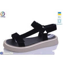 Босоніжки жіночі на літо (8 пар р.36-40) чорний  "Леопард"