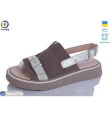 Босоніжки жіночі на літо (8 пар р.36-40) коричневий  "Леопард"