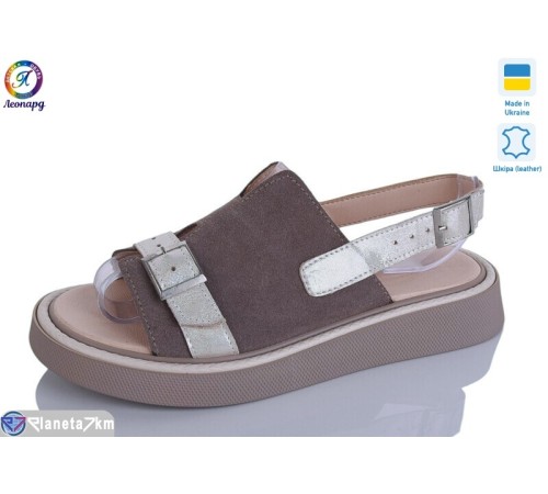 Босоніжки жіночі на літо (8 пар р.36-40) коричневий  "Леопард"