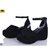 Дитячі босоніжки на літо (6 пар р.34-37) чорний  "Mei De Li"