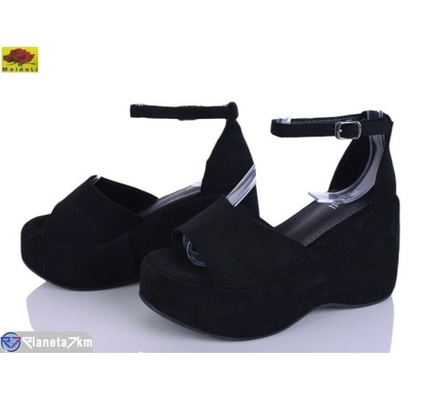 Дитячі босоніжки на літо (6 пар р.34-37) чорний  "Mei De Li"