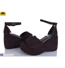 Дитячі босоніжки на літо (6 пар р.34-37) коричневий  "Mei De Li"