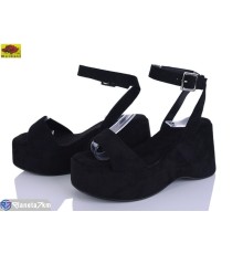 Дитячі босоніжки на літо (8 пар р.36-41) чорний  "Mei De Li"