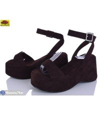 Дитячі босоніжки на літо (8 пар р.36-41) коричневий  "Mei De Li"