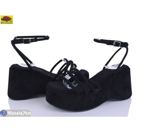 Дитячі босоніжки на літо (8 пар р.36-41) чорний  "Mei De Li"