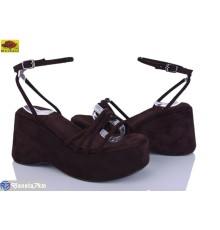 Дитячі босоніжки на літо (8 пар р.36-41) коричневий  "Mei De Li"