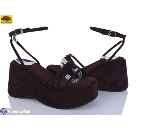 Дитячі босоніжки на літо (8 пар р.36-41) коричневий  "Mei De Li"