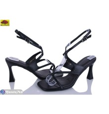 Босоніжки жіночі на літо (6 пар р.36-40) чорний  "Mei De Li"