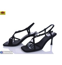 Босоніжки жіночі на літо (6 пар р.36-40) чорний  "Mei De Li"