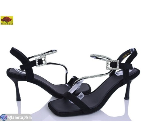 Босоніжки жіночі на літо (6 пар р.36-40) чорний  "Mei De Li"