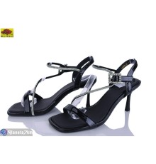 Босоніжки жіночі на літо (6 пар р.36-40) чорний  "Mei De Li"