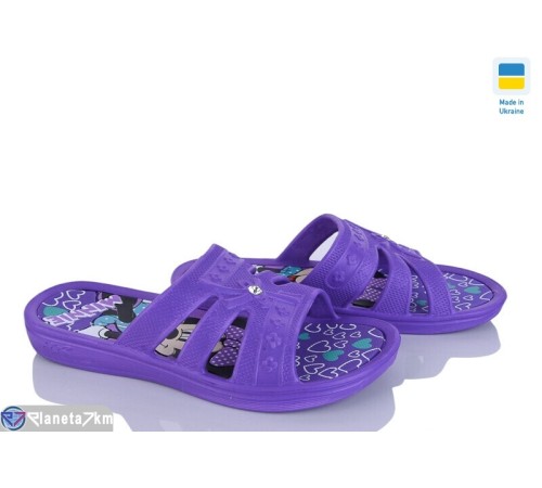 Шлепки дитячі на літо (6 пар р.30-35) фіолетовий  "LEO"