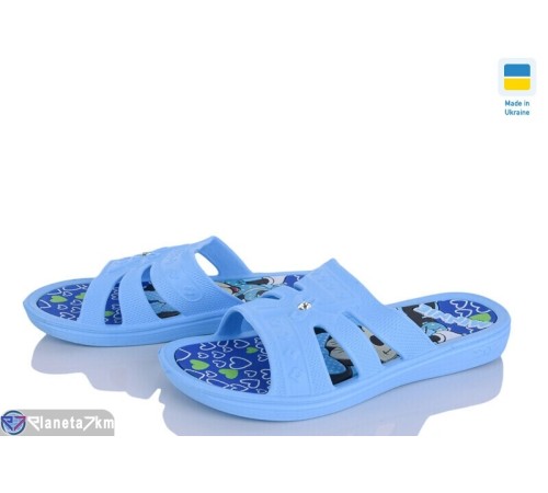 Шлепки дитячі на літо (6 пар р.30-35) блакитний  "LEO"