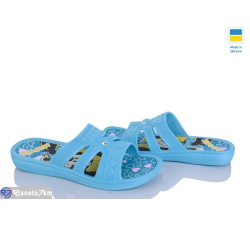 Шлепки дитячі на літо (6 пар р.30-35) блакитний  "LEO"