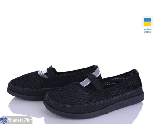 Балетки жіночі на літо (8 пар р.37-42) чорний  "OLLA"