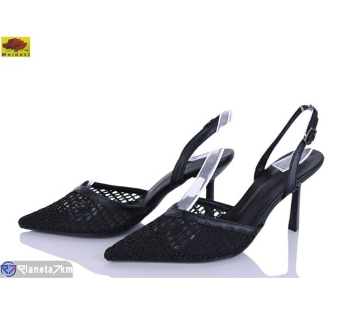 Туфлі жіночі на літо (6 пар р.36-40) чорний  "Mei De Li"